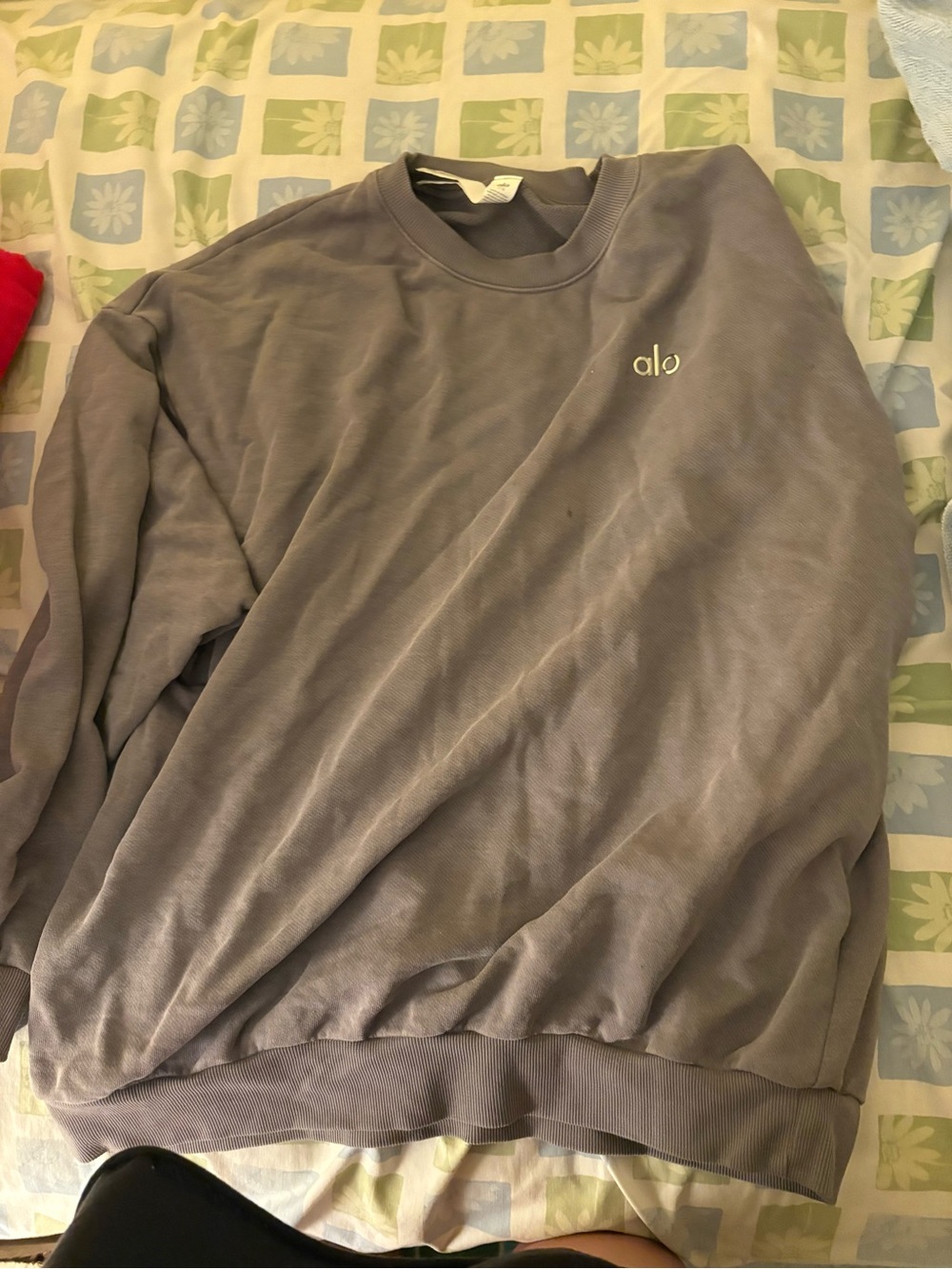 Alo sky grey wash accolade crewneck size L